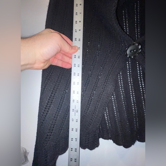 Black Mossimo Ramie Blend Waterfall Cardigan | Size Small - Picture 8 of 8